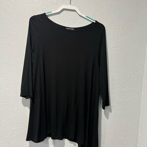 Eileen Fisher Black asymmetrical blouse